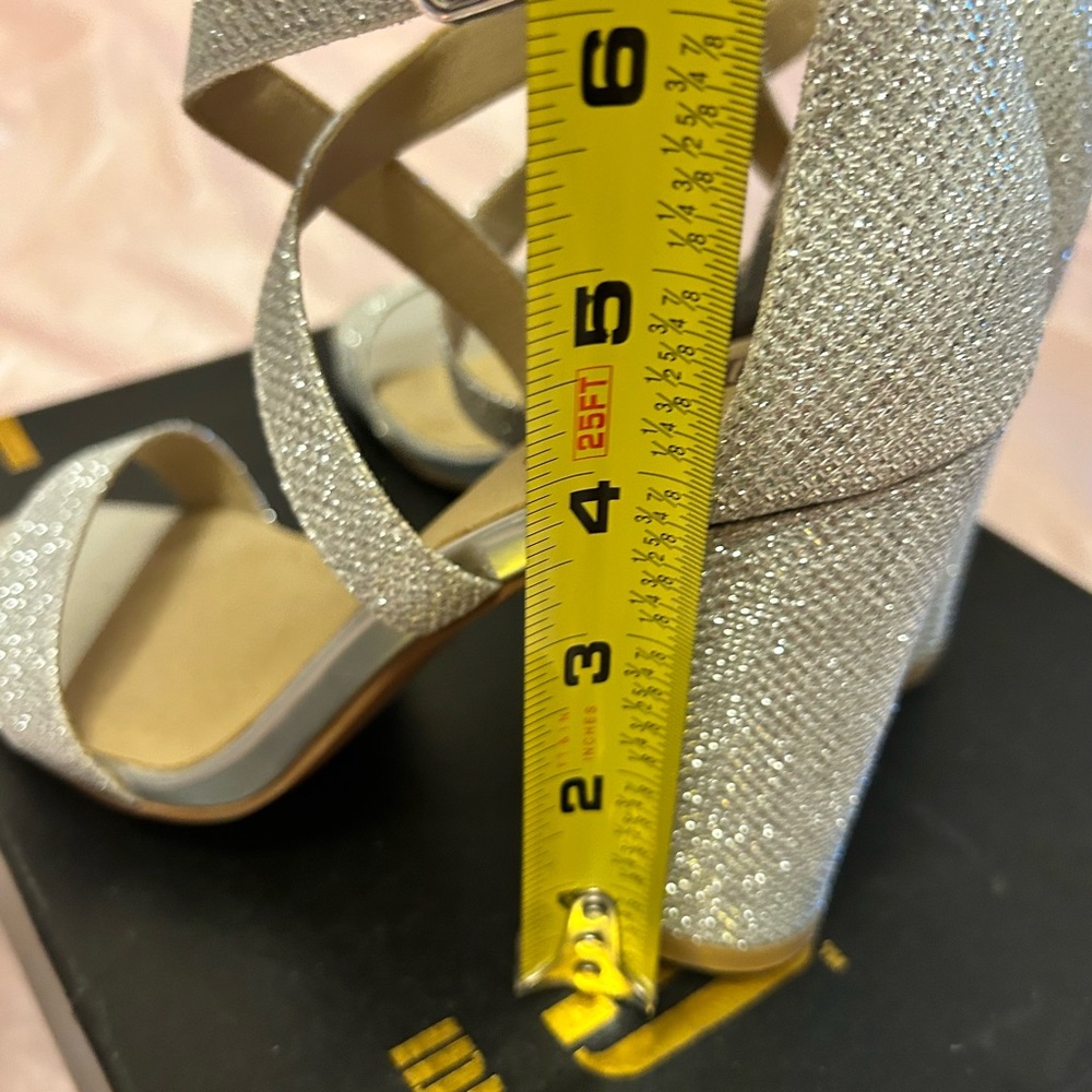 Silver Strappy Heels - Picture 4 of 8